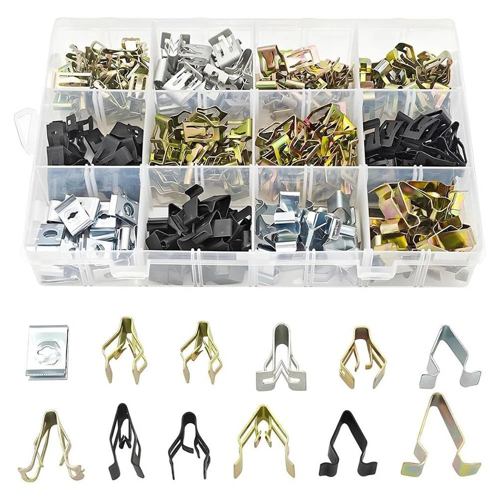 Set Of 240 Metal Car Clips For Boot Trim For Interior Mounting And