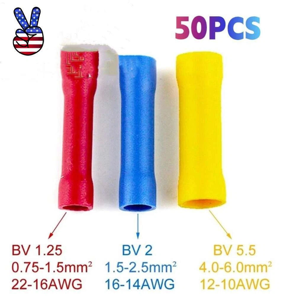 Electrical Crimp Connectors Insulated Straight Wire Butt Splice