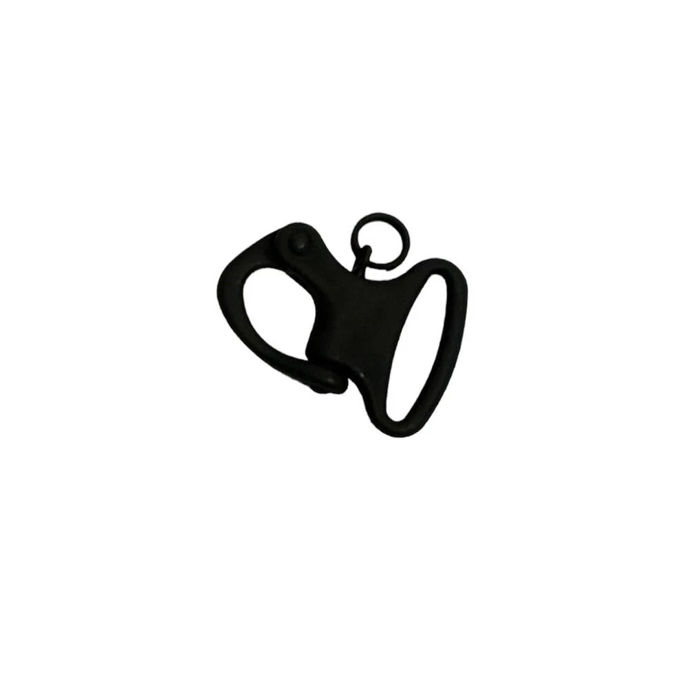 Mini Fixed Snap Shackle Matte Black Coated Quick Release, 600 Lb