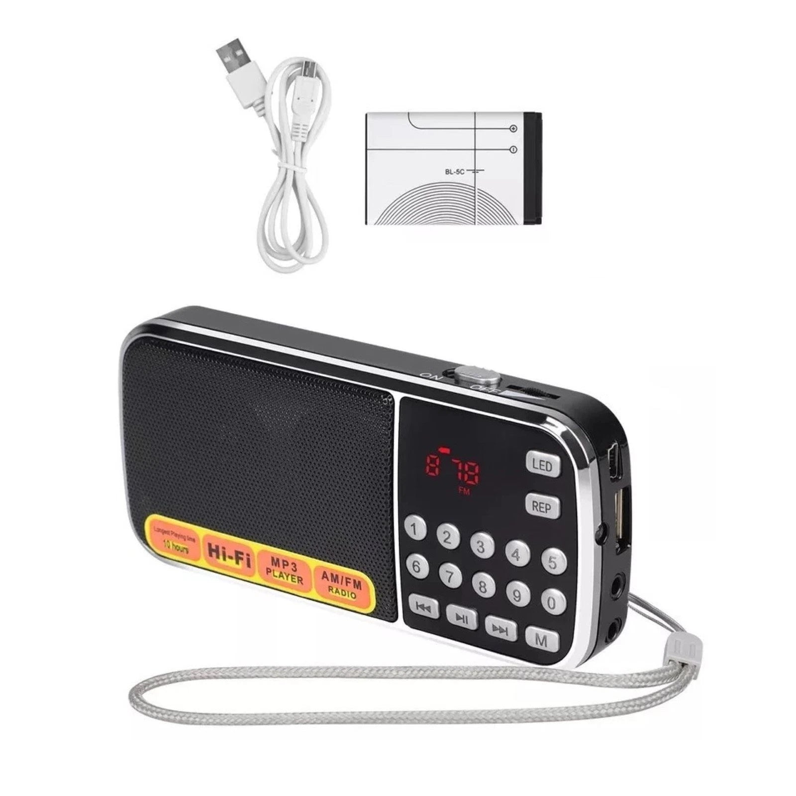 Portable Radio Supports Playing Mp3 Music From Tf Cards And Usb Flash