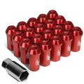 J2 7075 Forged Aluminum M12x1.25 5cm Close-end Lug Nut Set W/adapter