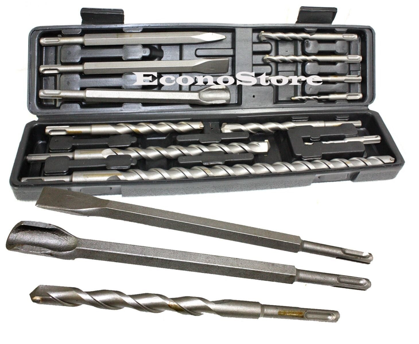 12pc SDS Plus Hammer Drill Bits Set by Unbranded