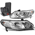 For 2006-2011 Honda Civic Sedan Pair Chrome/clear | Built Supply Co