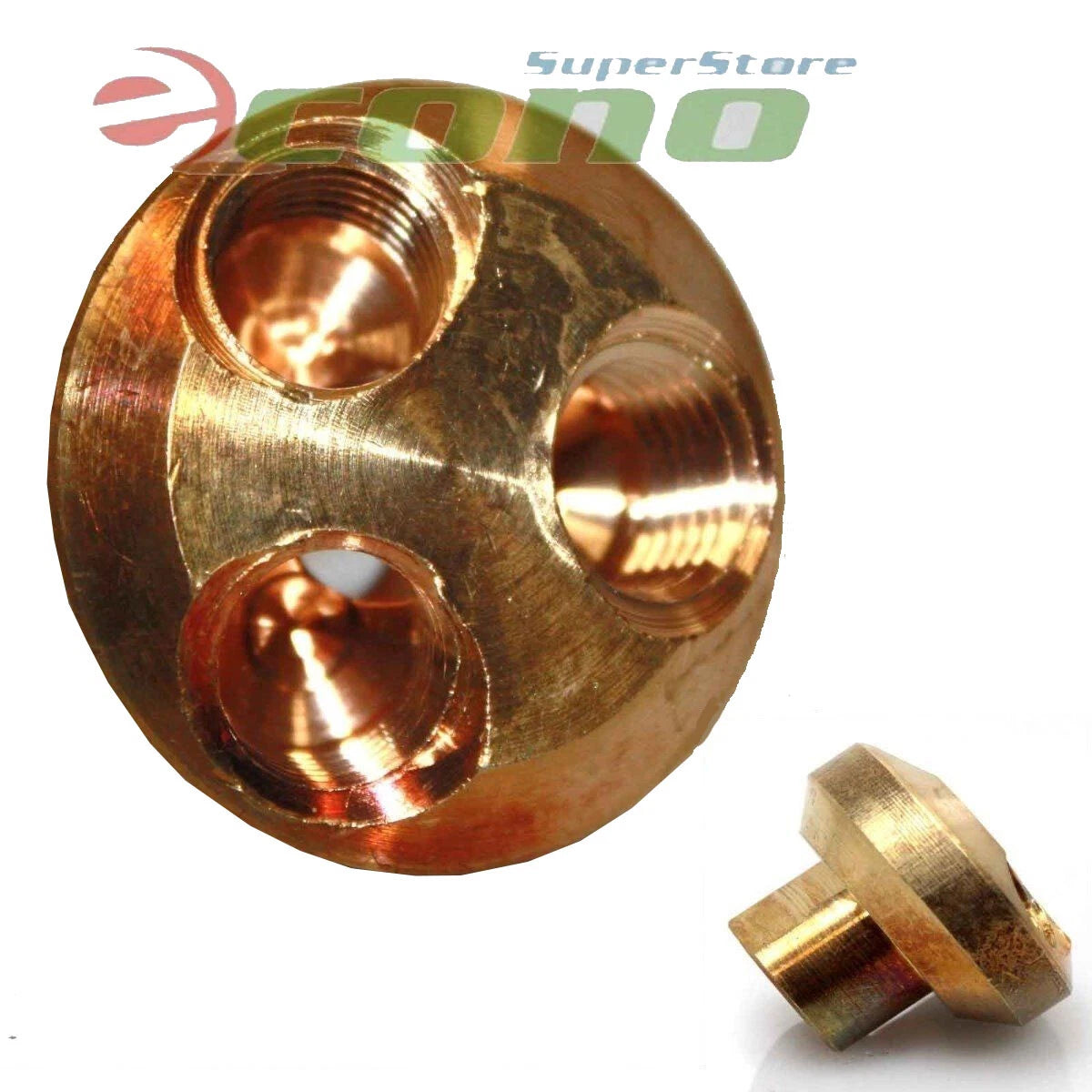 3 Way 1/4" Air Divider Manifold 4 Compressors Couplers Inlet/outlets