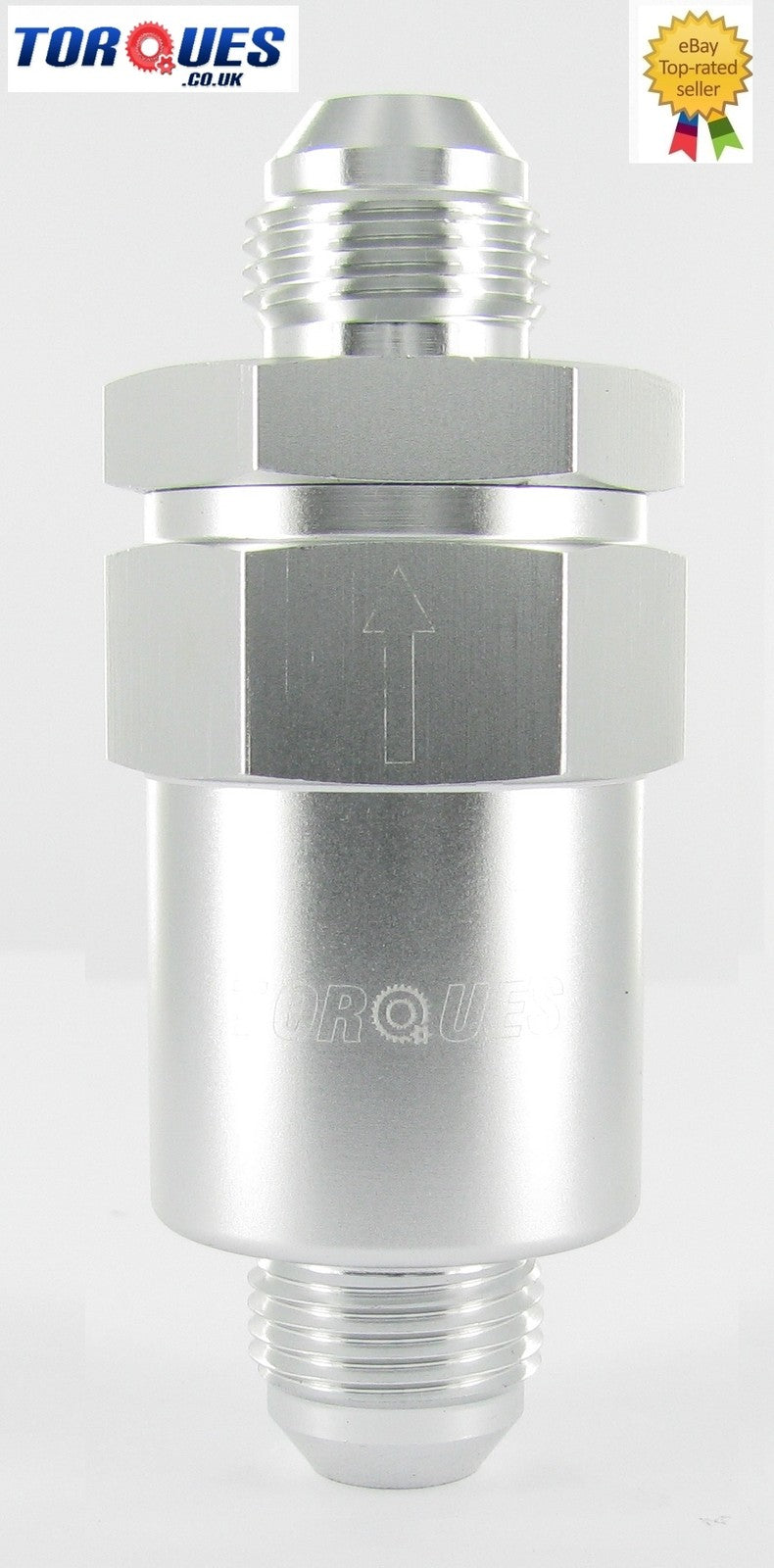 An -8 An8 Silver Anodised Billet Fuel Filter 30 Micron