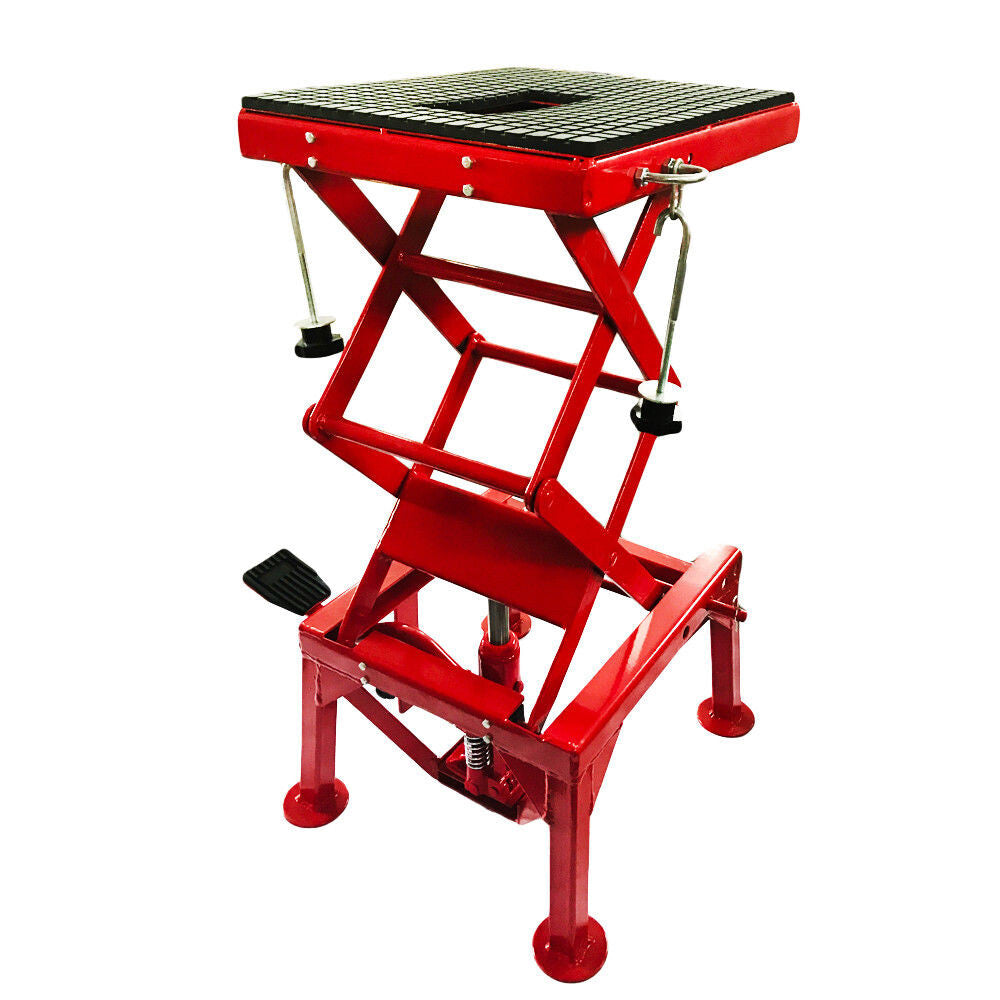 Motorcycle Center Scissor Lift Jack Hoist Stand Dirt Bikes 300LB