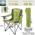 Villey Portable Oversized Camping Chair Heavy Duty Folding Chair