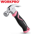 WORKPRO 8oz Claw Hammer Forged Hardened Steel Head Smooth Face Fiberglass Handle