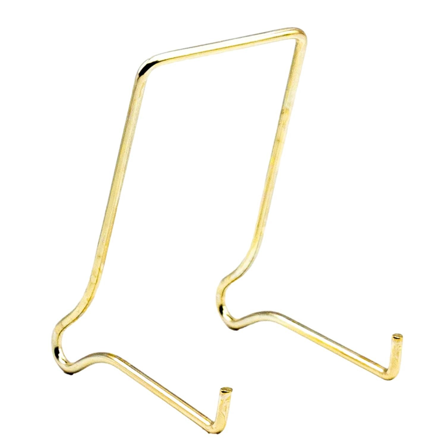 Jes Extra Large 165mm Wire Plate Stand Brassed (Size 4, 10 Pack)