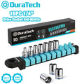 DURATECH 10pc 1/4-Drive Socket Set 4–13mm Metric by DURATECH