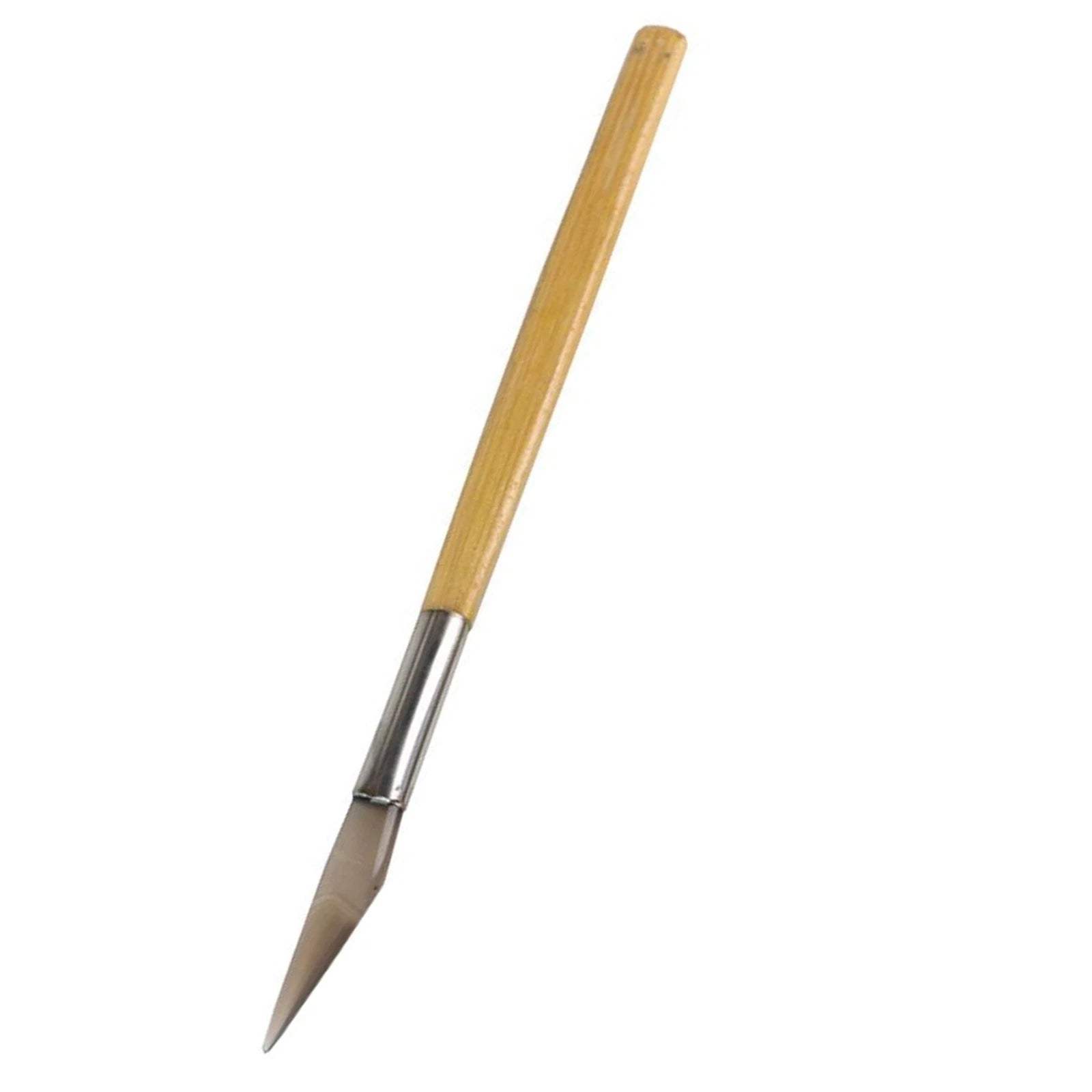 220mm-230mm Bamboo Handle Polishing Burnisher Nature Agate Knife
