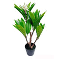 2.25 Ft Cream Fuchsia Artificial Plumeria Flower Tree For Indoor