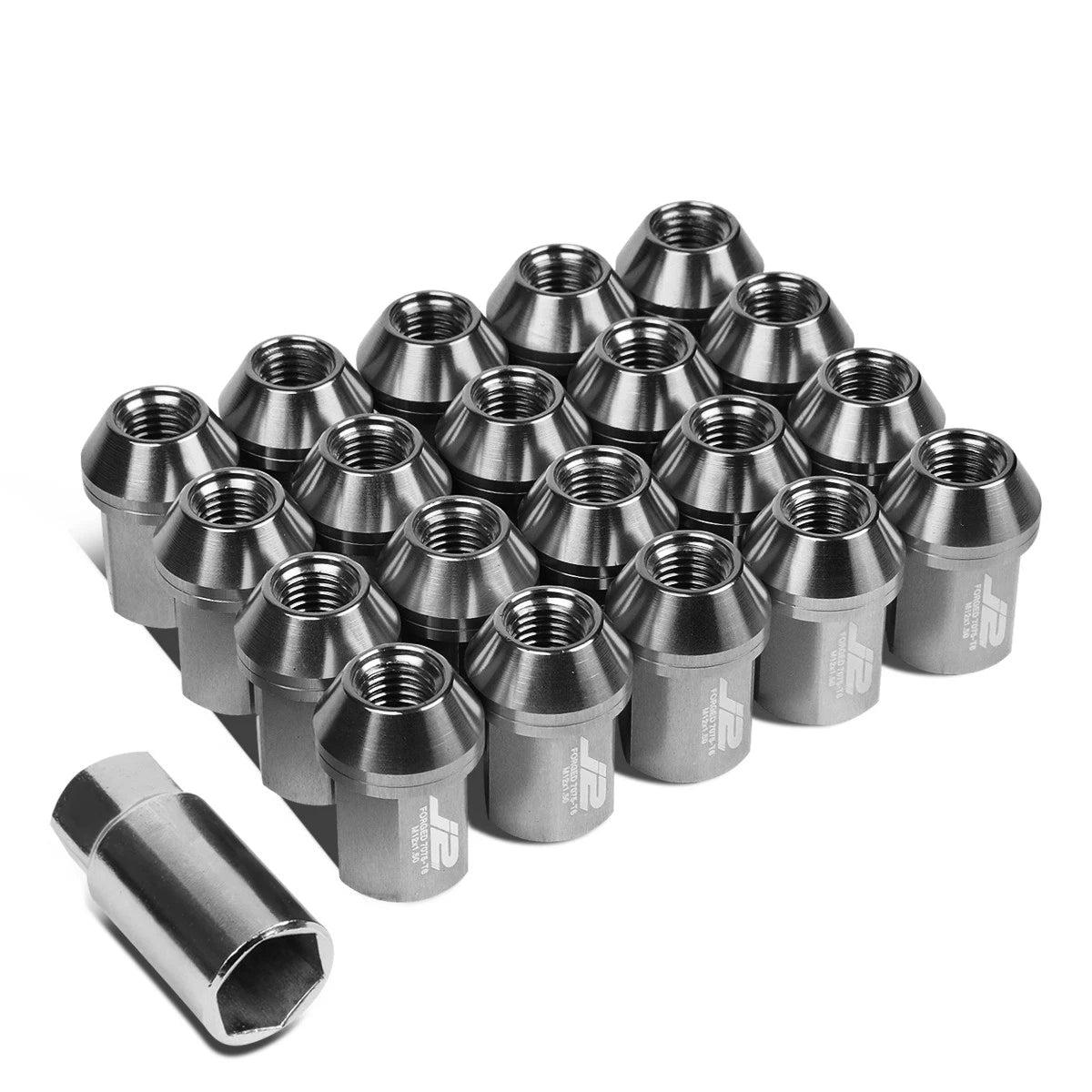 J2 7075 Forged Aluminum M12x1.5 3.5cm Close-end Lug Nut W/adapter