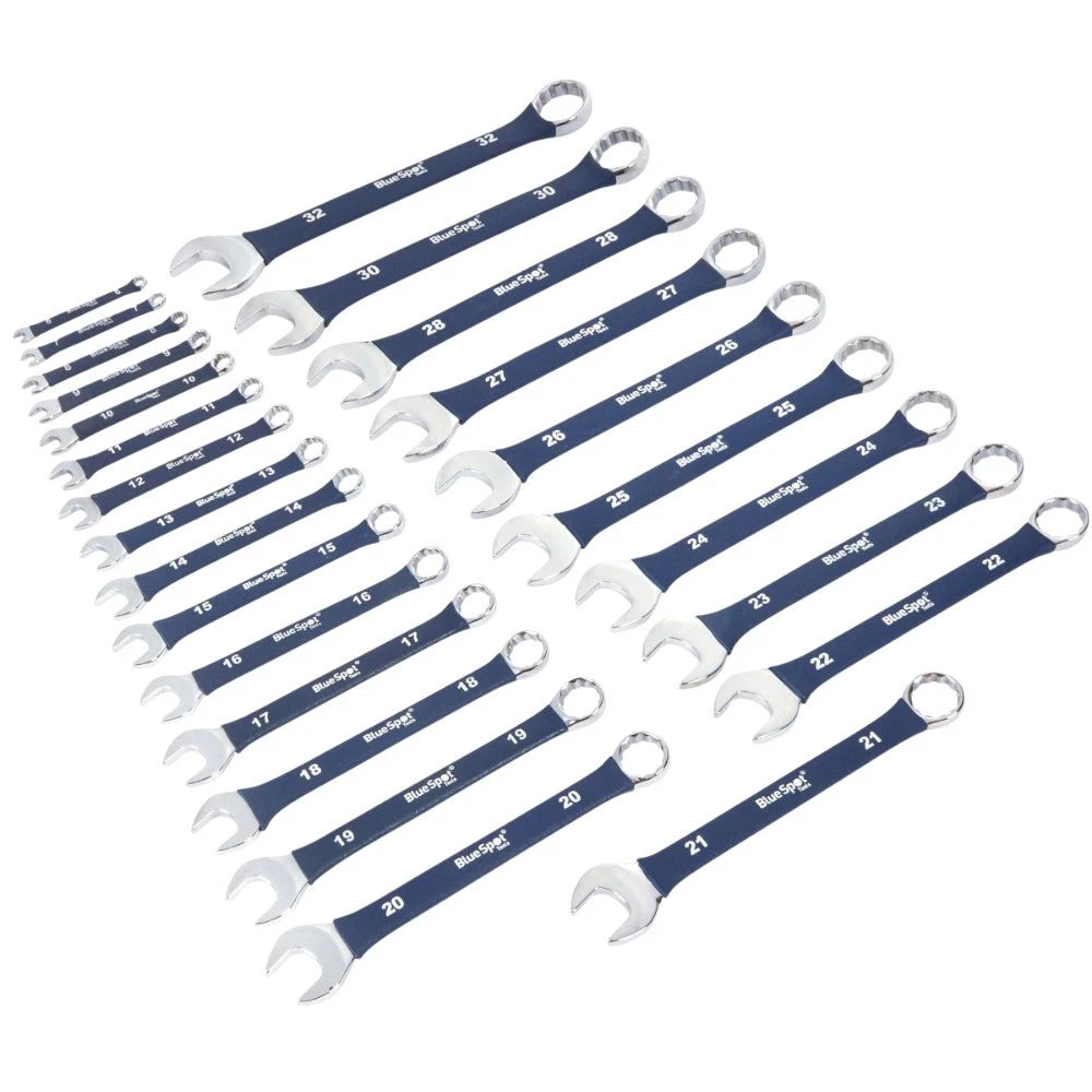 Metric Combination Spanner Set Soft Grip 6-32mm Open End & Ring +