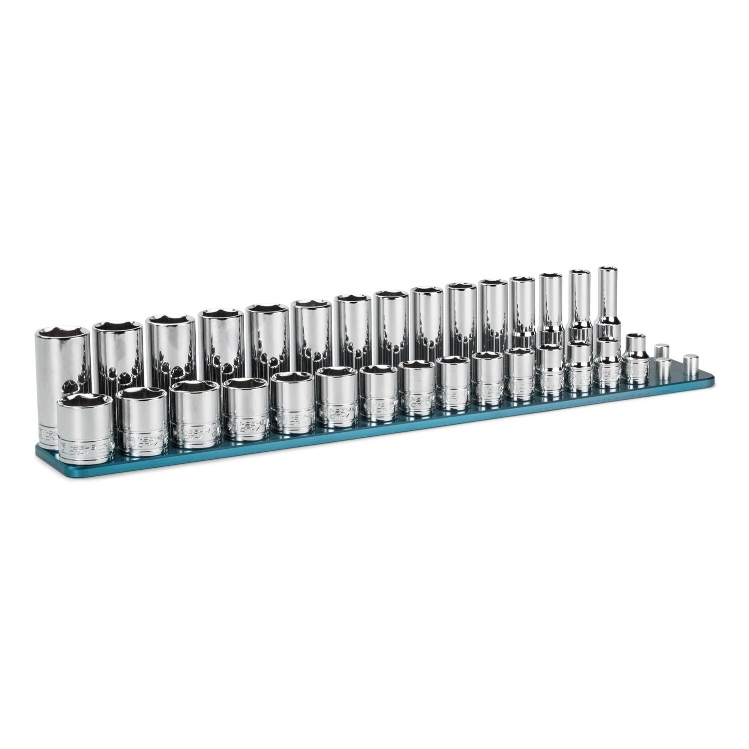 Capri Tools 3/8 In. Drive Shallow/deep 6-point Socket Set W/ Rail,