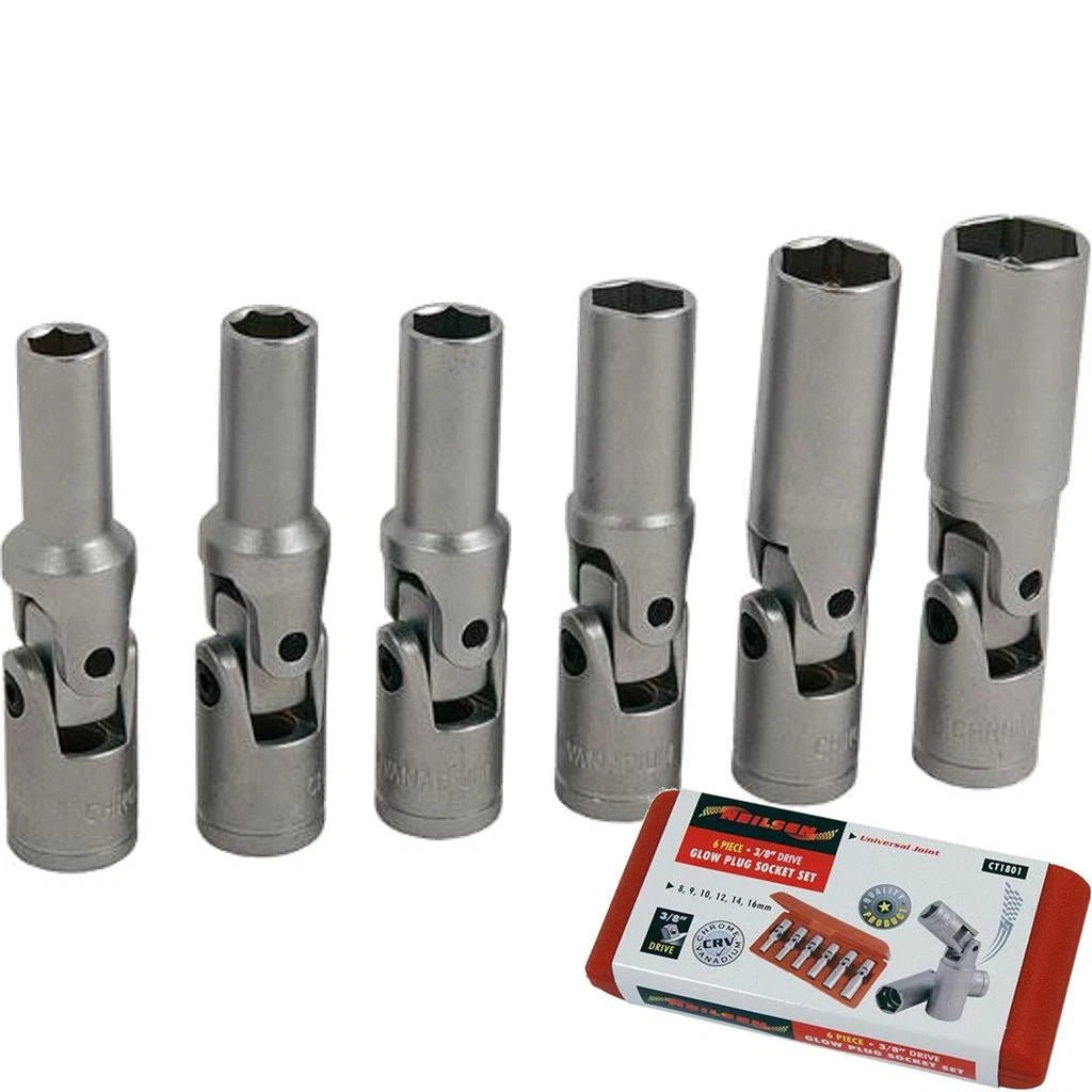 Neilsen Glow Plug Universal Joint Socket Set Metric Sockets Hub