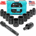Duratech 1/2" Dr Impact Socket Set Sockets Swivel Adapter Extension