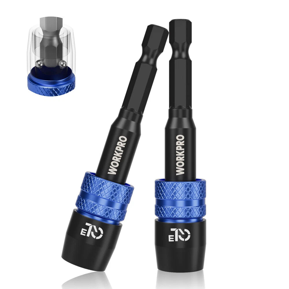 WORKPRO 2PCS 3" Drill Screwdriver Bit Holder for Impact Driver Bit Bit Extension