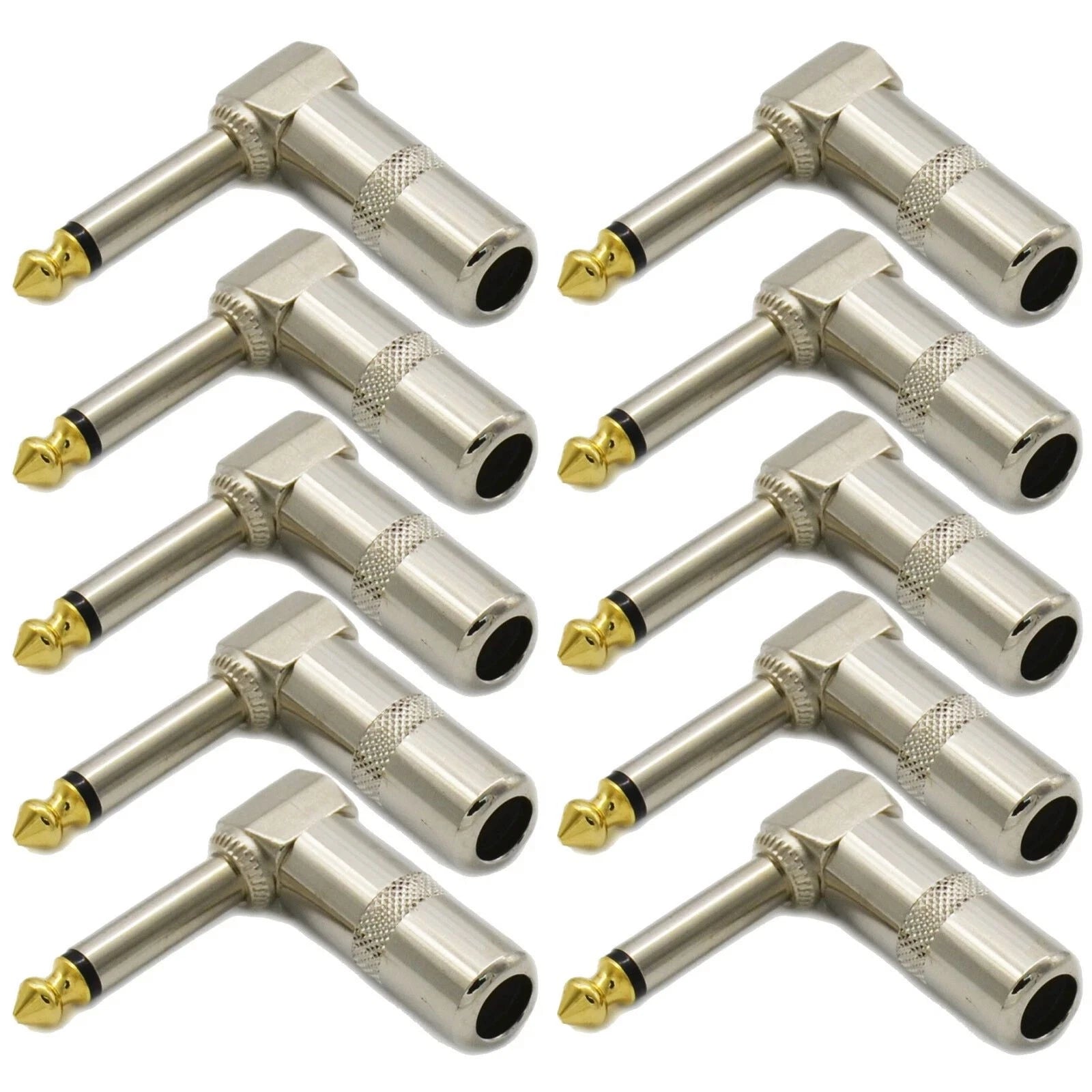 1/4 Ts Right Angle Mono Phone Plug Gold-plated Connectors For Pure
