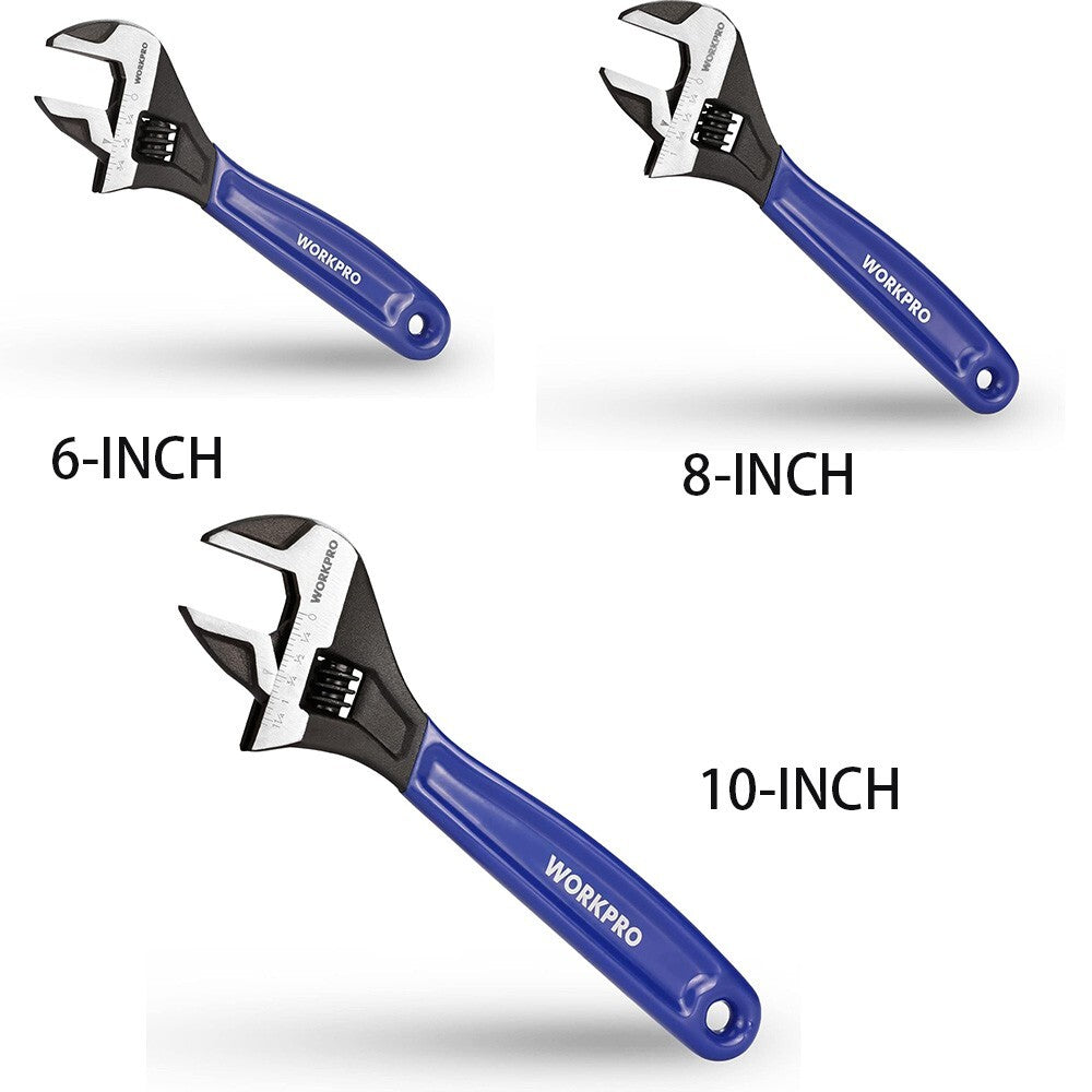 WORKPRO Adjustable Wrench Cr-V Steel by WORKPRO