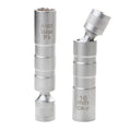3/8" Dr 12PT Thin Wall Universal Swivel Long Spark Plug Remove Socket w/ Magnet