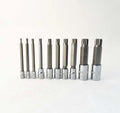 4"/100mm 10pc XZN Triple Square Spline Socket Bit M4-M5-M6-M8-M9<wbr/>-M10,12,14,16,<wbr/>18