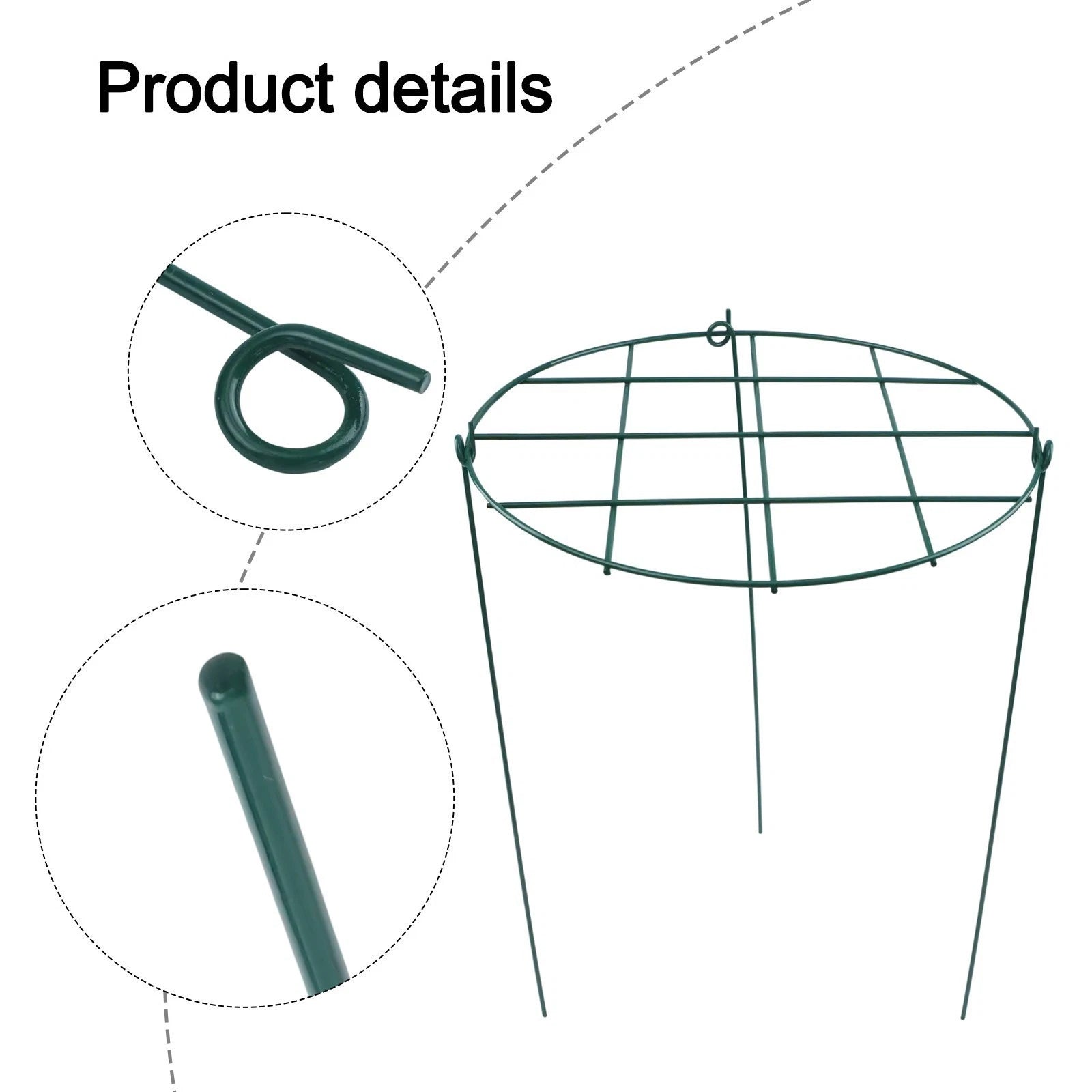 Strong Plant Support Structure Set Of 3 Metal Cages To Promote
