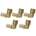 5 Pack XFITTING 1/2" Pex A x 1/2" Male Elbow, Expansion