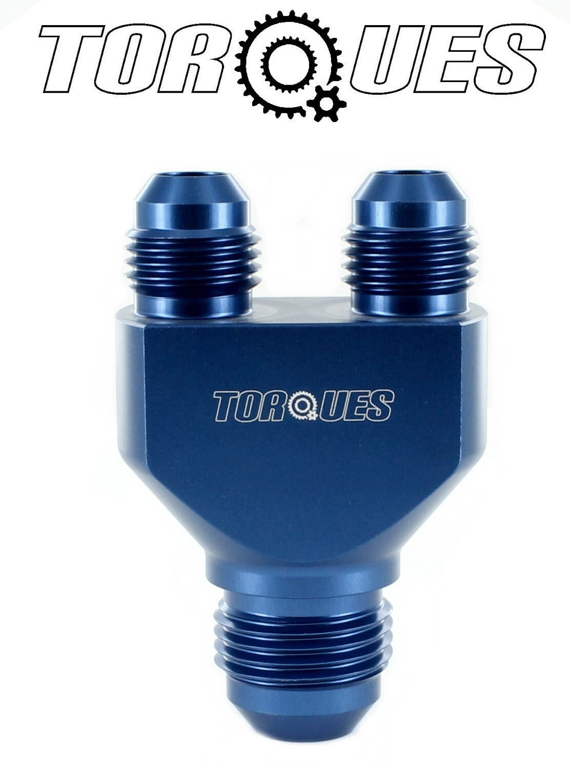 An-8 (8an) to 2 X an -6 (6an) Billet Aluminium in Line Y Block Adapter