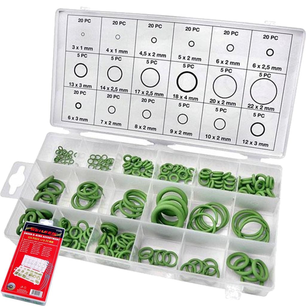 Neilsen 225pc Assorted DIY Workshop Hardware Storage Hnbr O-ring Set