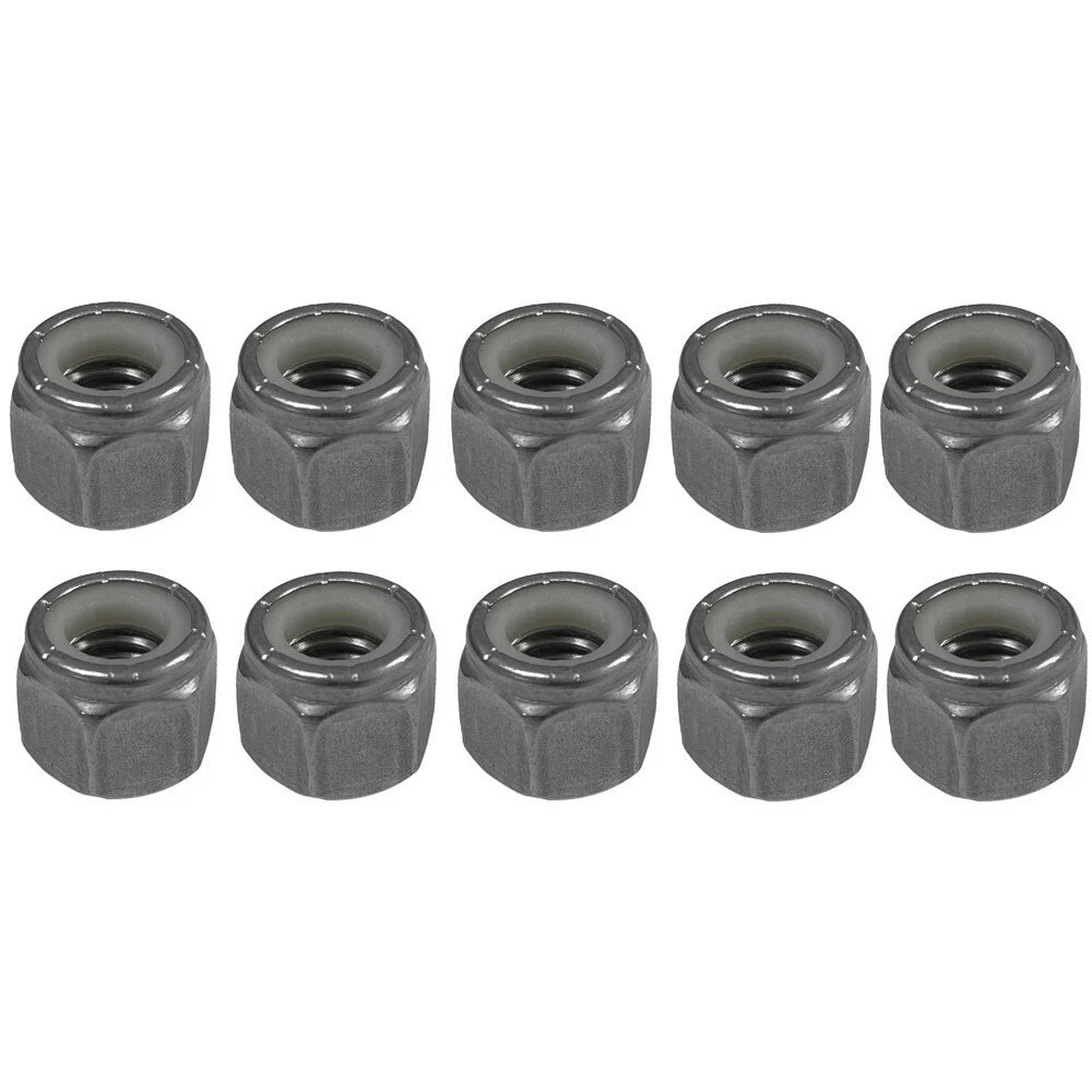 1/2"-13 Right Hand Nylon Insert Lock Nut, Stainless Steel Hex Nut -