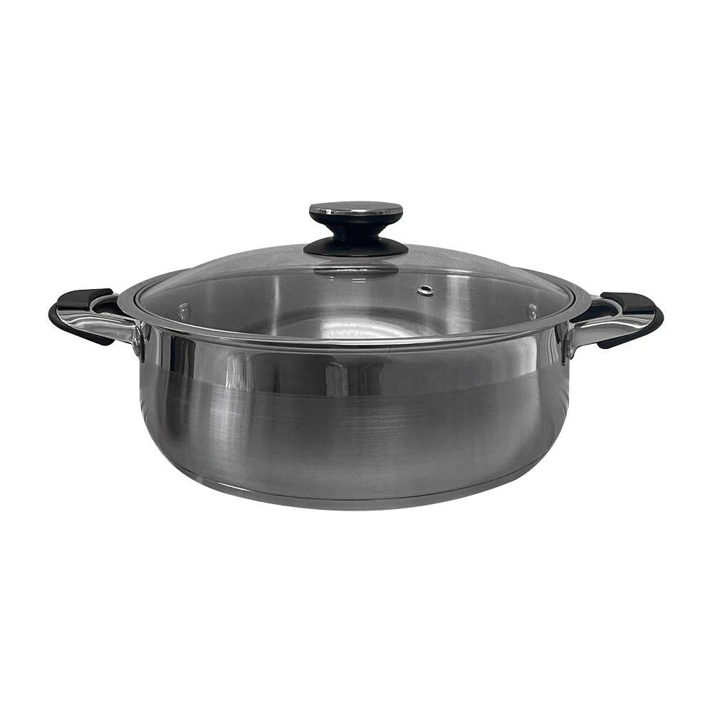 High Quality Stainless Steel Low Pot 12 Quart Lid Capsule Base