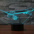 Table Desk Lamp Home Kids Gift Skateboard Usb Charger Led 3d 7 Color