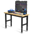 Workpro 48" Adjustable Workbench W/2 Pack 16"x32" Metal Pegboard