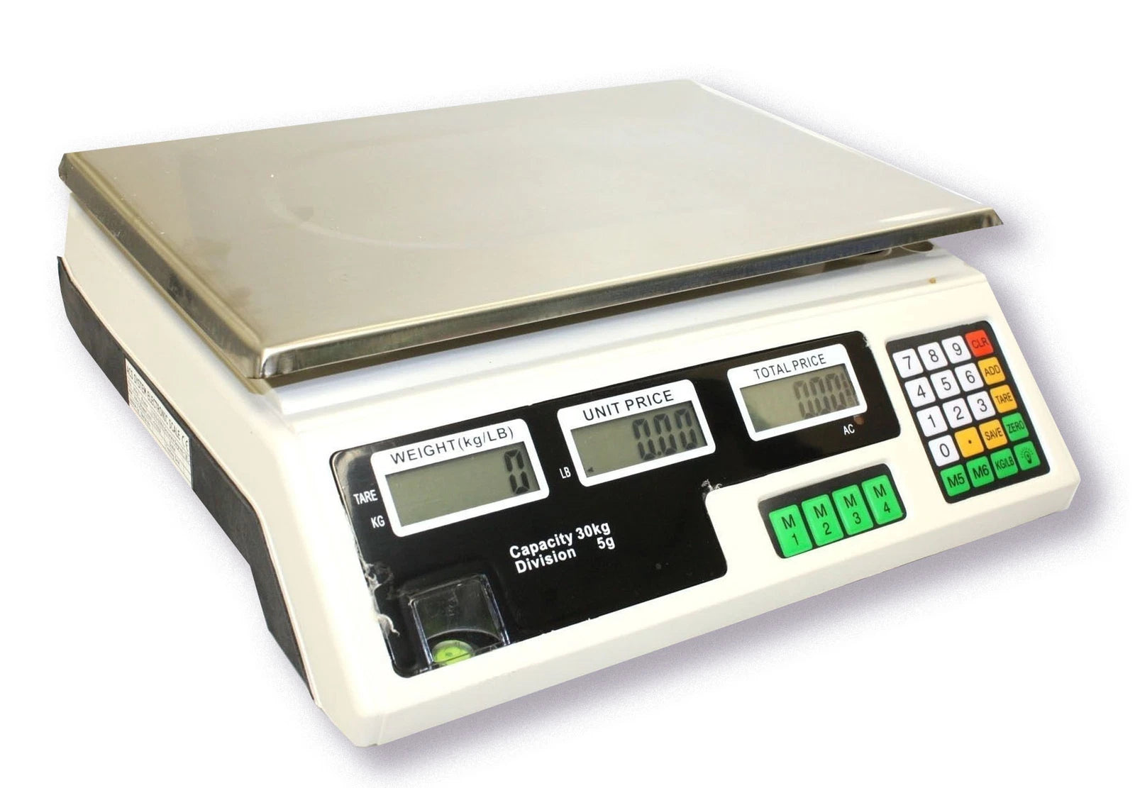 66lb 30kg Digital Price Deli Food Meat Computing Counter Scale Dual
