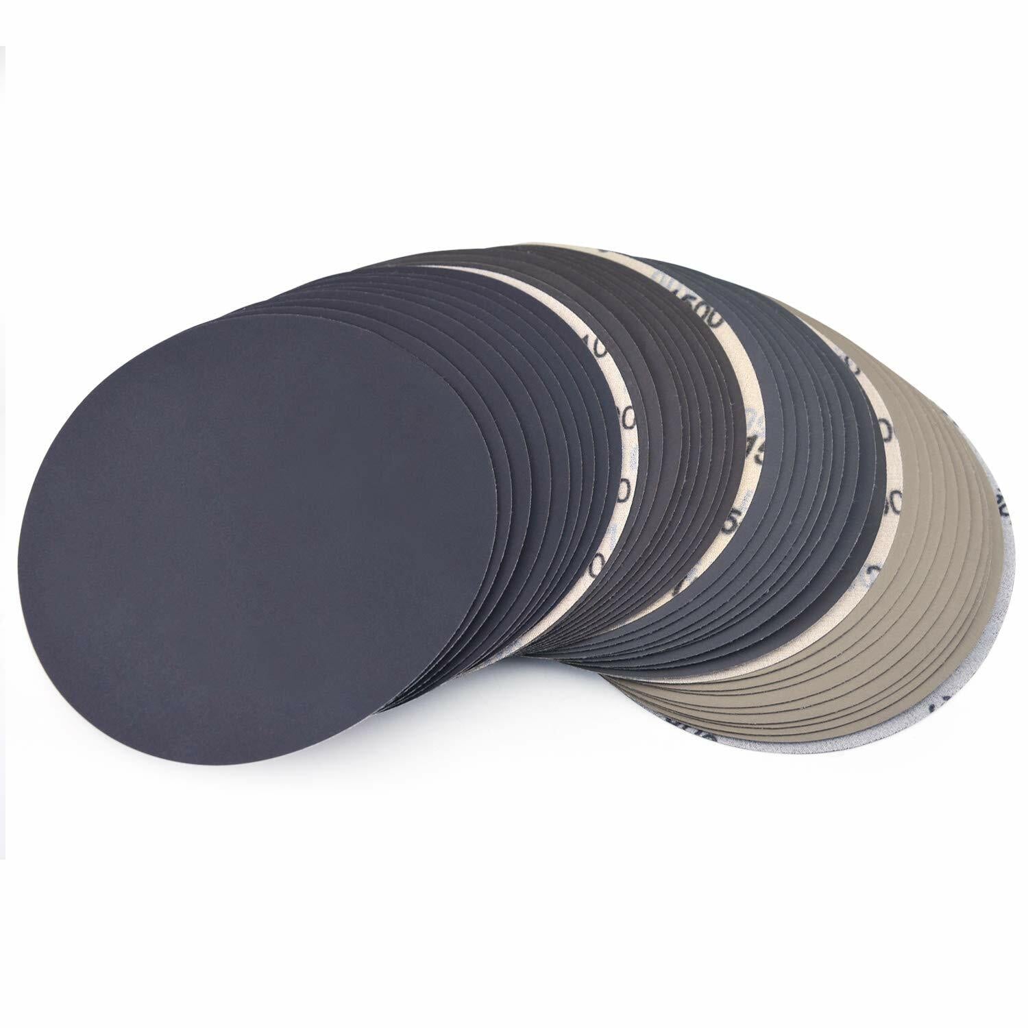 60x 6 Inch Sanding Discs Wet Dry Sandpaper by Unbranded