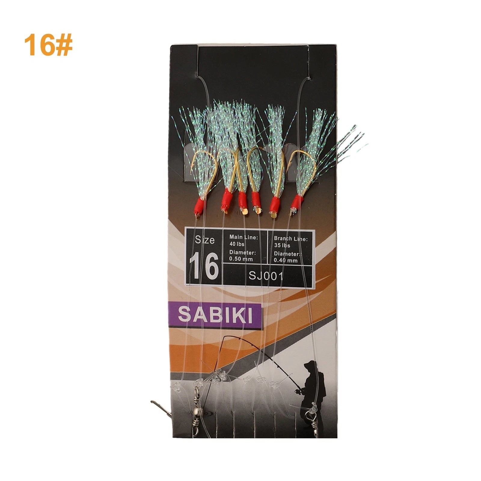 10/12/14/16# Rainbow Hook Bait Feather Lure Herring Bait High-carbon