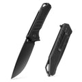 Flissa Pocket Knife 3.2" D2 Blade G10 Handle Edc Knife W/button Lock
