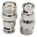 2pack 50 Ohm Bnc Male To Uhf Female Rf Coaxial Adapter Antenna