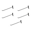 Set 12 In Long Gloss Black Metal Wire Gridwall Hooks Grid Display