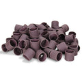 2" x 2" Aluminum Oxide Spiral Bands, No Lap Sanding Sleeves - 100 Pack