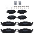 8x Front Rear Brake Pads Kit for Ford Taurus 2010-2019 Lincoln MKT 2010-2019