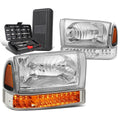 For 1999-2004 Ford Super Duty Pair Chrome/amber Led | Built Supply Co