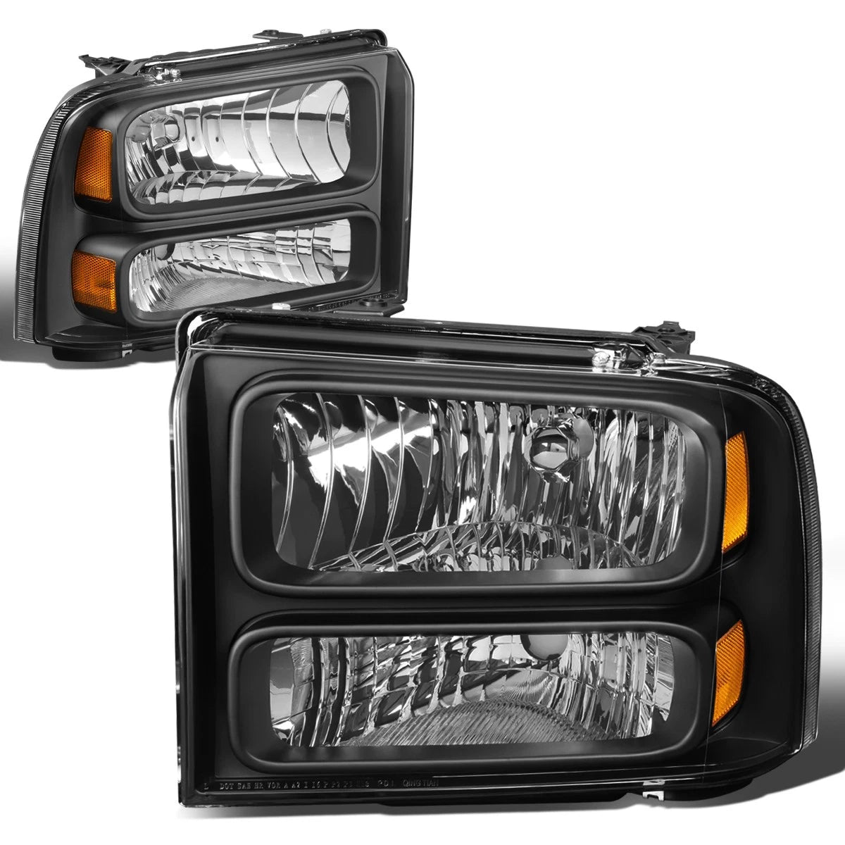 Fit 2005-2007 Ford Super Duty Black Housing Amber | Built Supply Co