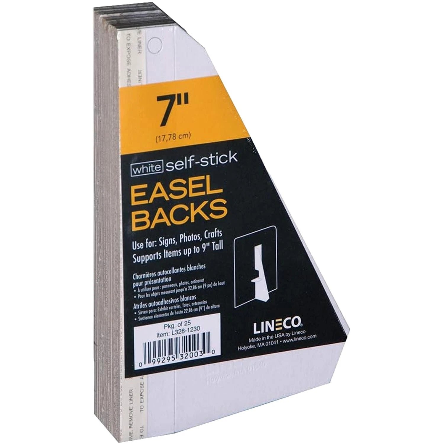Lineco Easel Back Self Adhesive White 7" (17.8cm) 25 Pack