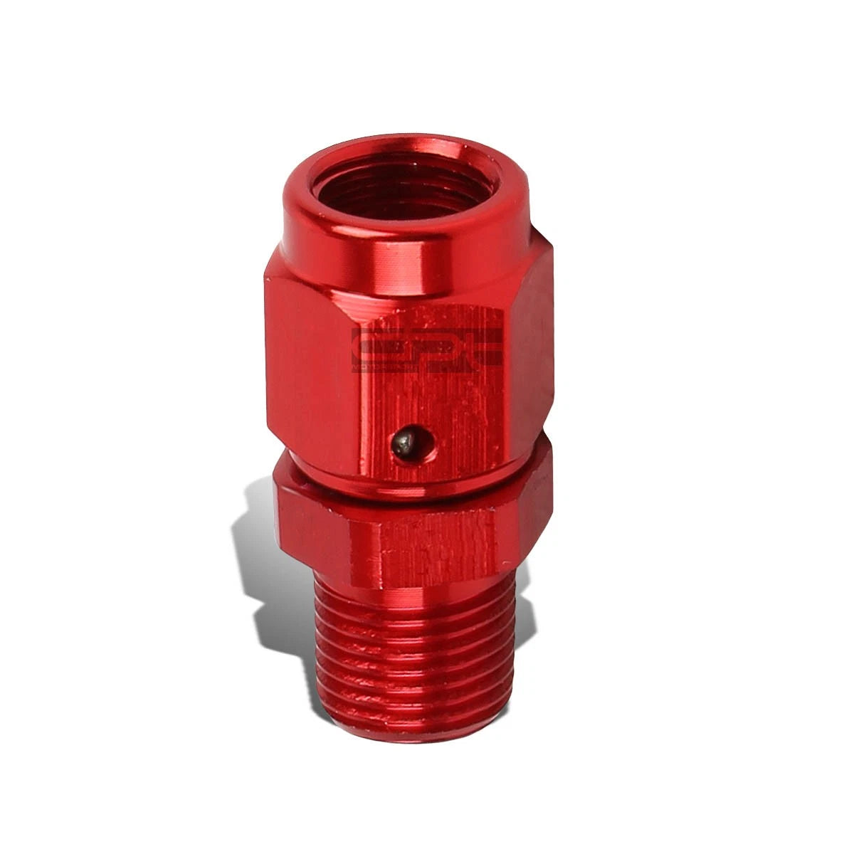 3-an Female Flare To 1/8" Npt Male Red Aluminum B-nut Swivel Coupler