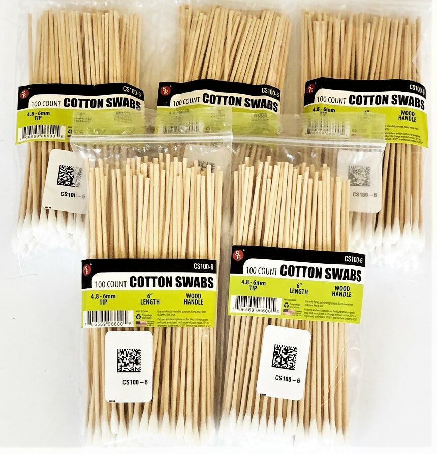 500 SE 6" Cotton Swabs Tips
