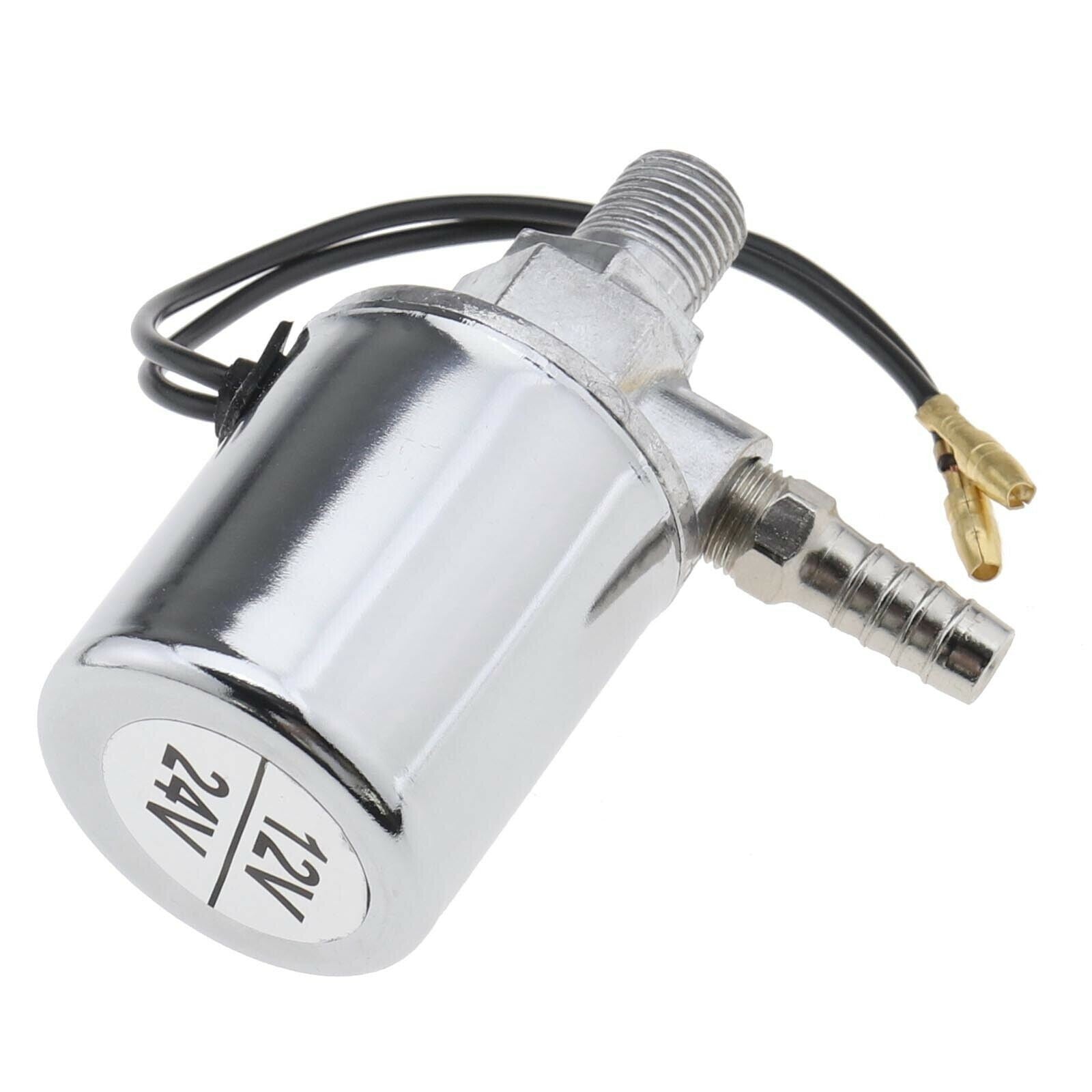 1/4 Chrome Plated Electric Air Solenoid Valve for 12V 24V For Truck Air SystemOp