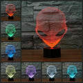 Ufo 3d Et Martian Alien 7 Color Change Led Table Lamp Night Light