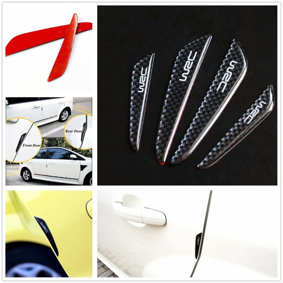 Wrc 4x Car Door Guard Edge Trim Door Bumper Protector Sticker Car